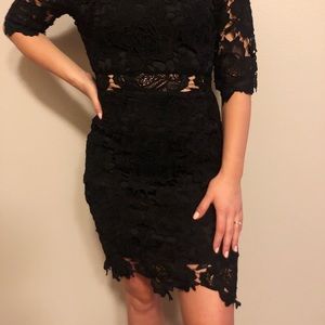 Classic black lace dress